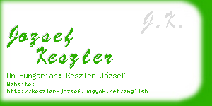 jozsef keszler business card